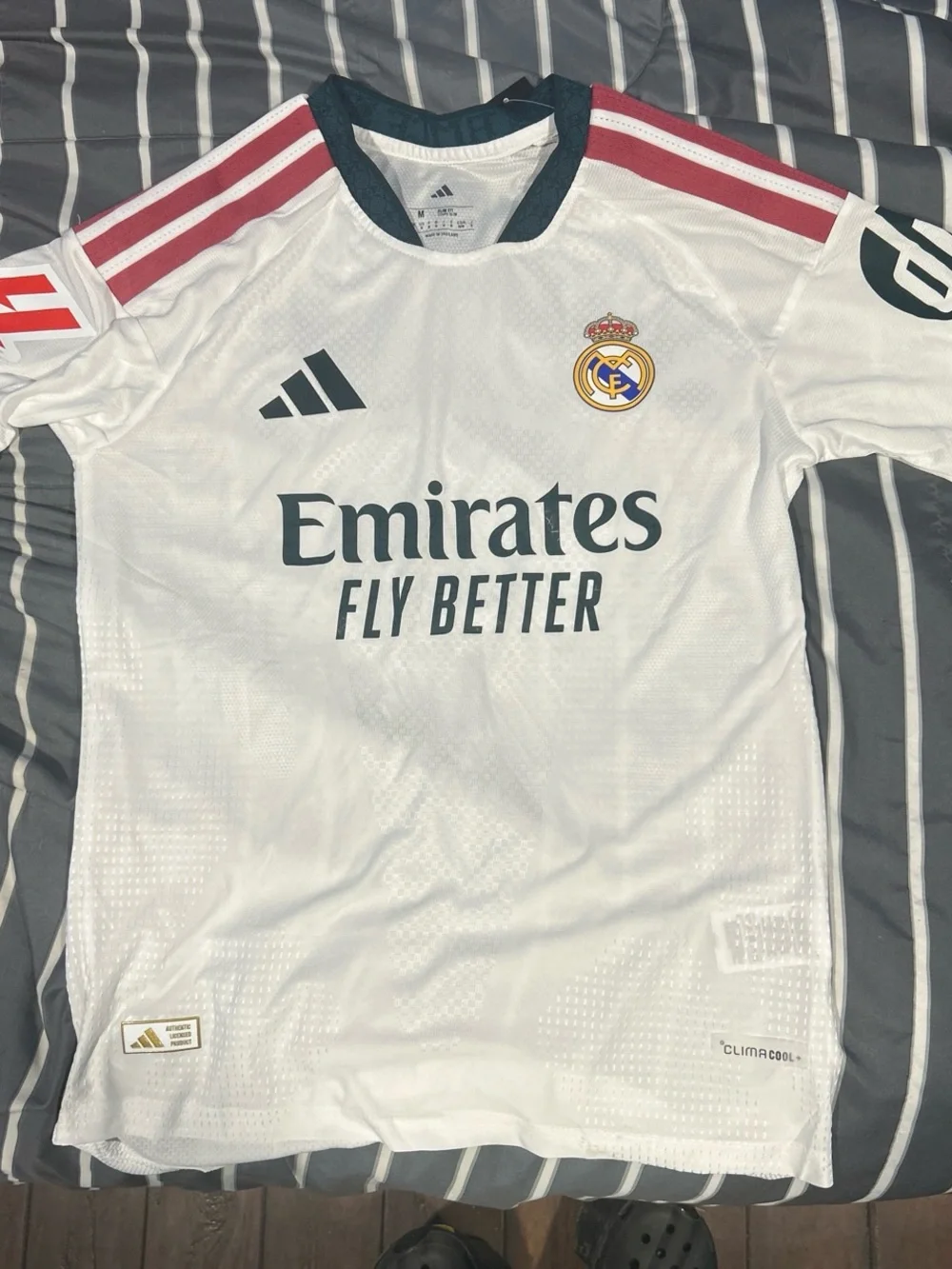 Adidas Mens Real Madrid Home Jersey - White with pink Accents